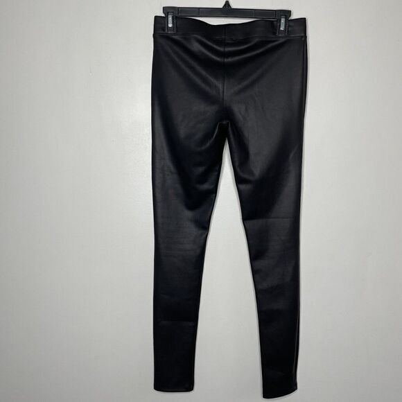 EXPRESS Pants Womens Small Black Faux Leather Skinny Leggings Flat Front Pull-On - Picture 3 of 6